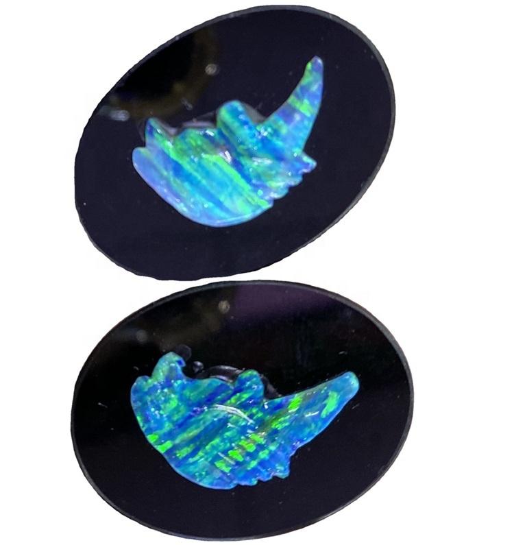 Raven Cabochon Abalone ikarahun Awọn ilẹkẹ Flying Bird Ẹlẹwà dan Paua ikarahun 22
