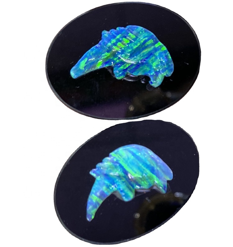 Raven Cabochon Abalone ikarahun Awọn ilẹkẹ Flying Bird Ẹlẹwà dan Paua ikarahun 28