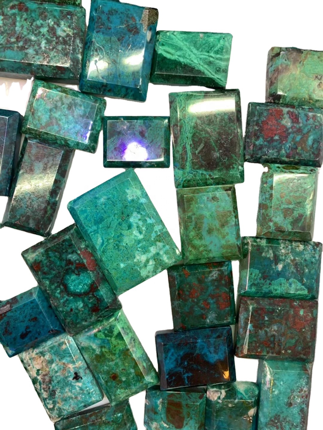 Azurite Azurite dan ti a túbogon COVOCHON alaimuṣinṣin gemstone 32