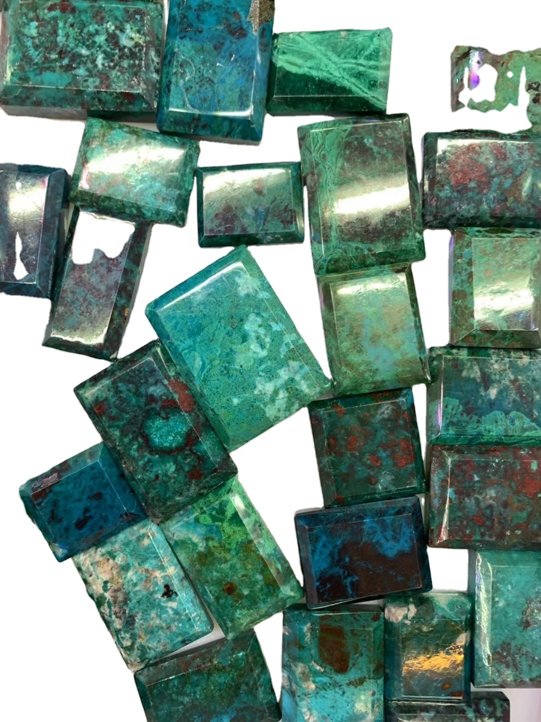 Azurite Azurite dan ti a túbogon COVOCHON alaimuṣinṣin gemstone 34