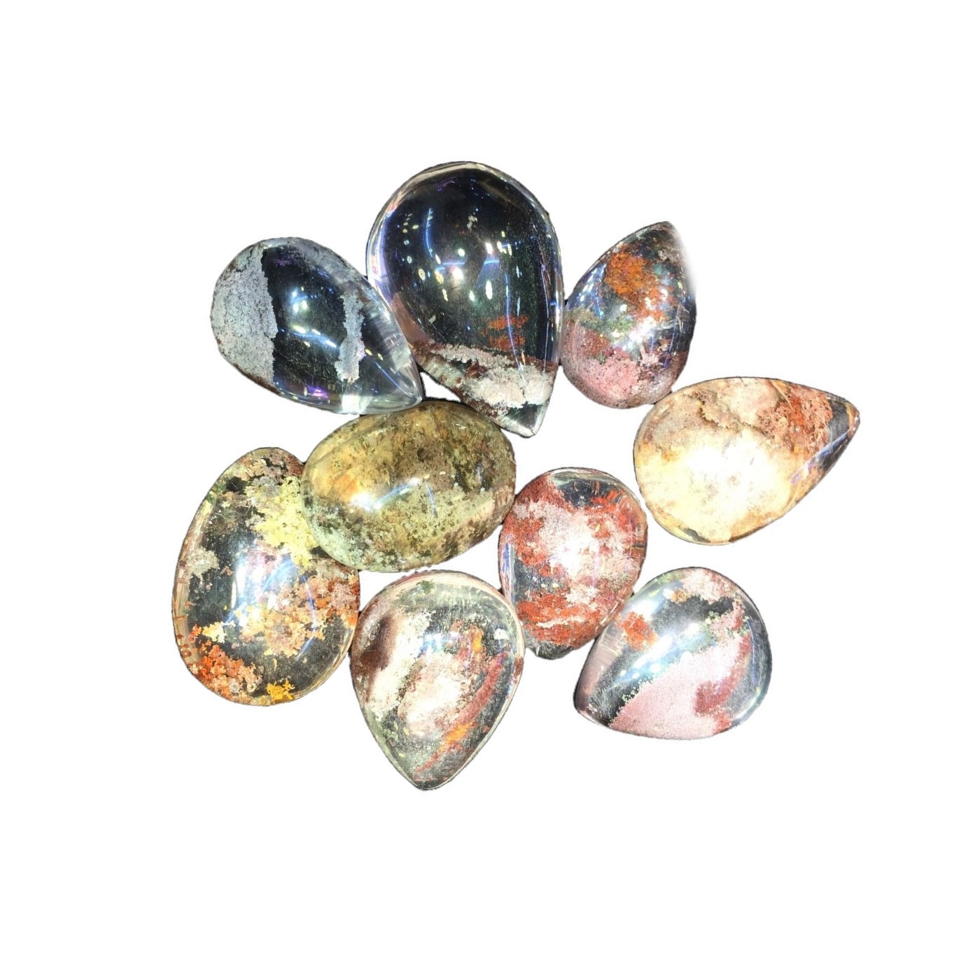 Adayeba ti o wa pẹlu ọgba ọpọlọpọ awọn Pantam Quartz Pendanti 30