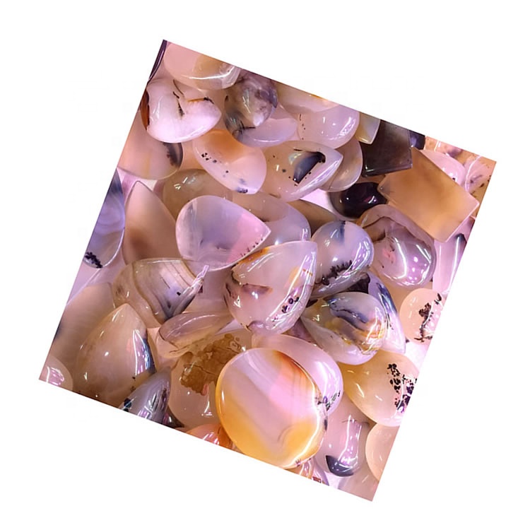 Silíní Blossom Agate Sakura Agate Agate Flower Teardrop Gemstone scaoilte 37