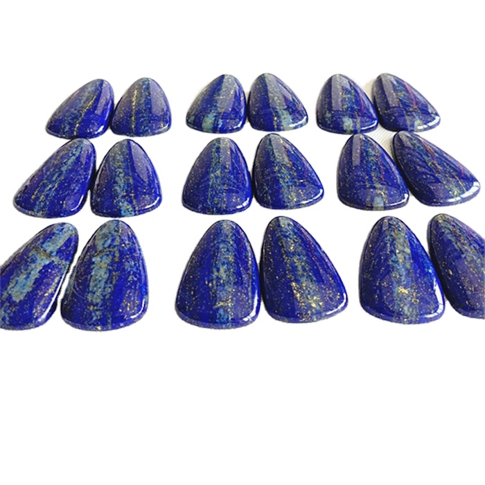 Apẹrẹ Lapis LaACLUI CABUSACHON MIN Comp Compins Pipes Lapis LaA Lazuli Pam Gemstone bata fun ṣiṣe ọṣọ 30