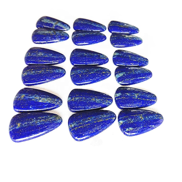 Apẹrẹ Lapis LaACLUI CABUSACHON MIN Comp Compins Pipes Lapis LaA Lazuli Pam Gemstone bata fun ṣiṣe ọṣọ 32