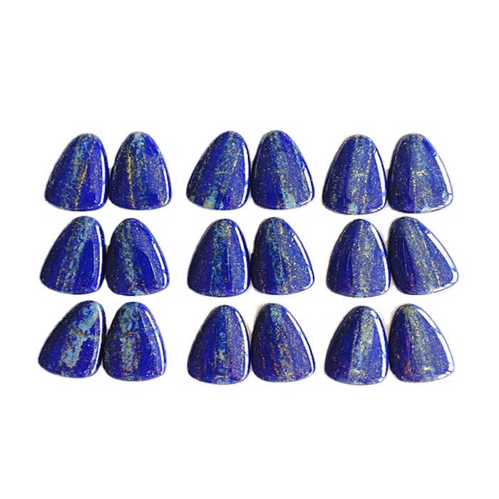 Apẹrẹ Lapis LaACLUI CABUSACHON MIN Comp Compins Pipes Lapis LaA Lazuli Pam Gemstone bata fun ṣiṣe ọṣọ 38