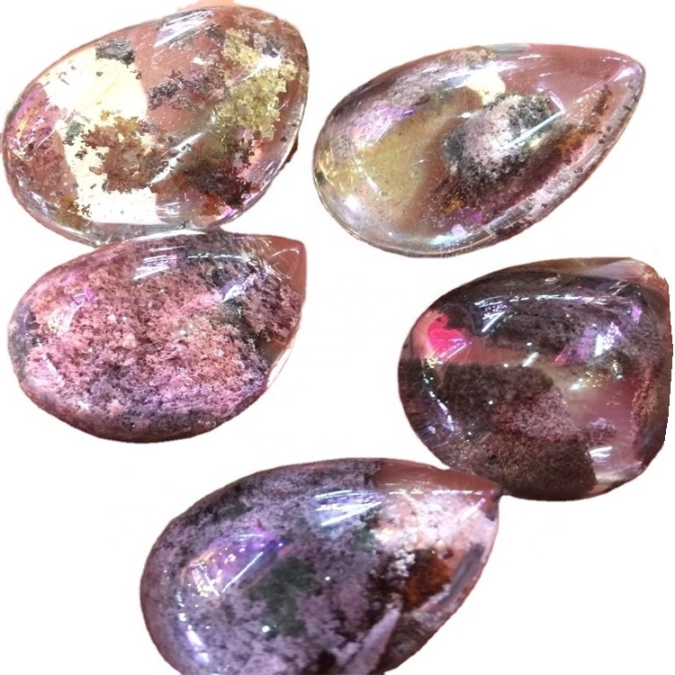 Phantom Cabochon ბუნებრივი პატარა კვარცის რაოდენობა undrilled გაპრიალებული სამკაულები მიღების 35