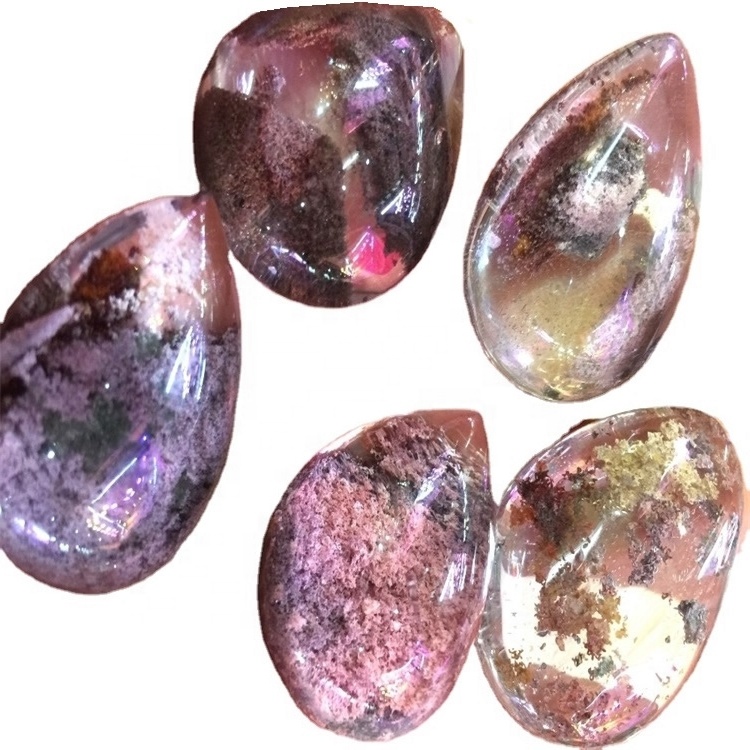 Phantom Cabochon ბუნებრივი პატარა კვარცის რაოდენობა undrilled გაპრიალებული სამკაულები მიღების 37