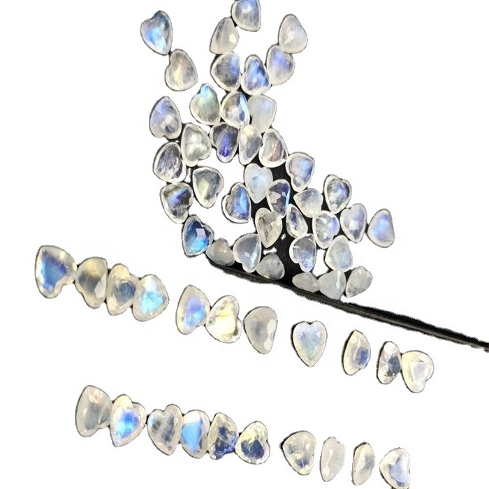 Branco Moonstone coração forma solta pedras preciosas diy para diy jóias coração em forma de moonstone cabochon moonstone 33