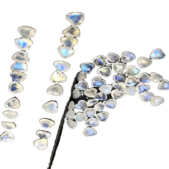 Branco Moonstone coração forma solta pedras preciosas diy para diy jóias coração em forma de moonstone cabochon moonstone 35