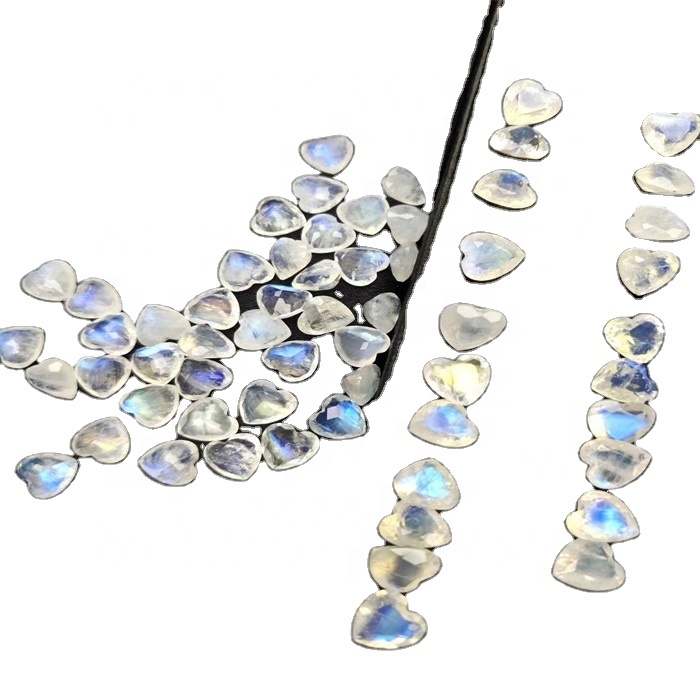 Branco Moonstone coração forma solta pedras preciosas diy para diy jóias coração em forma de moonstone cabochon moonstone 39