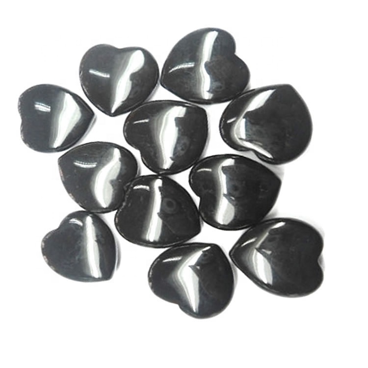 Heart Cabochon Heart Stone Natural Black Onyx Heart Shape Cabochon Gemstone 35