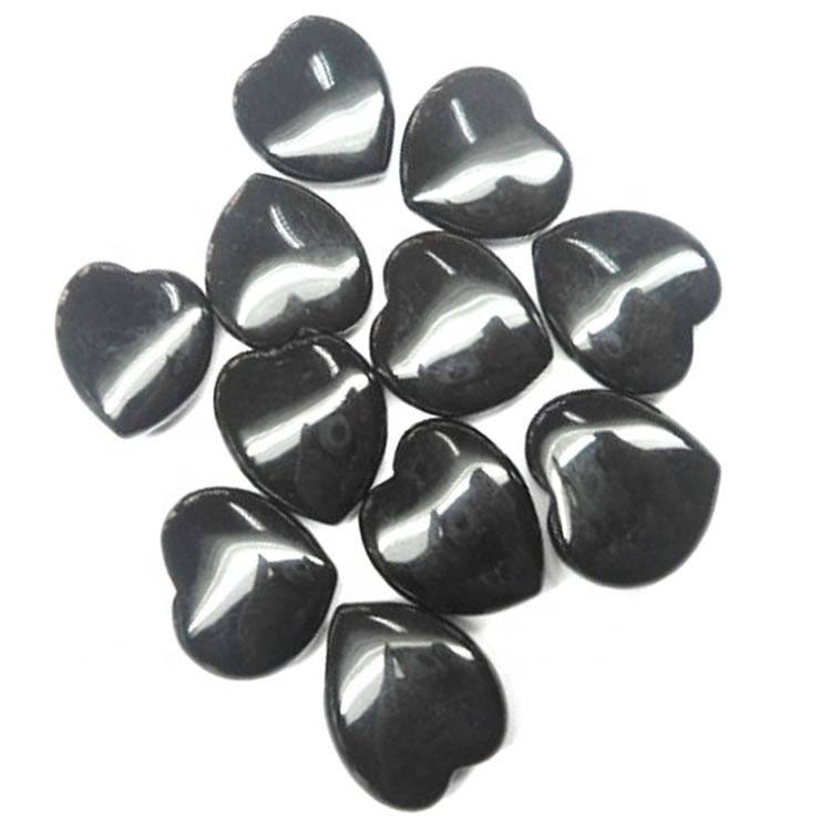 Heart Cabochon Heart Stone Natural Black Onyx Heart Shape Cabochon Gemstone 33