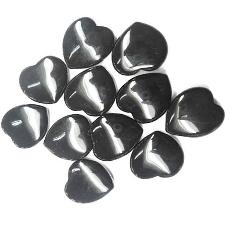 Heart Cabochon Heart Stone Natural Black Onyx Heart Shape Cabochon Gemstone 39