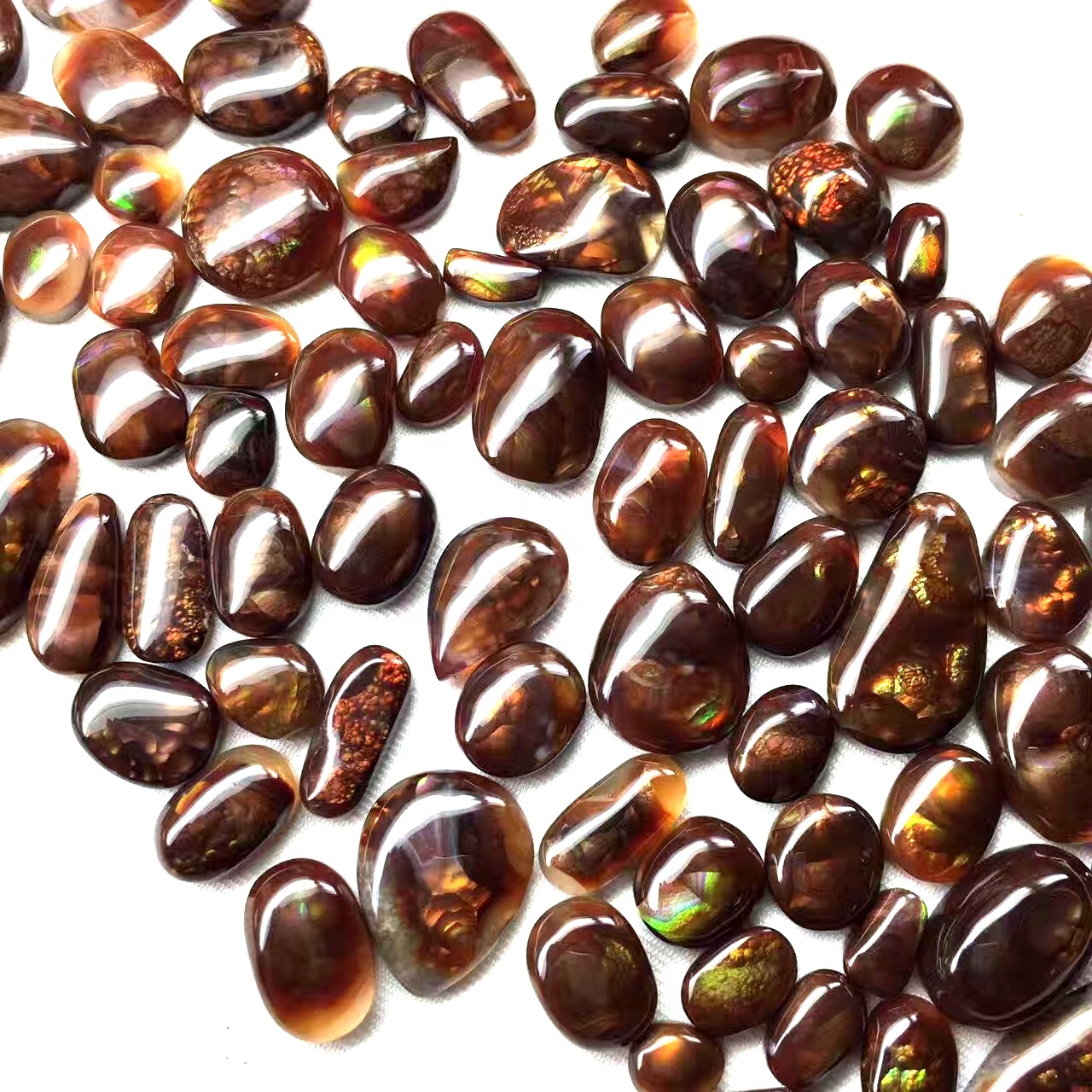 Өрт агаты Кабохон Кабочон Гридентті жасыл сары қоңыр дизайнер Гемстон Коллектор Гемстон Коллекторлы Gemstone Black Jade 34