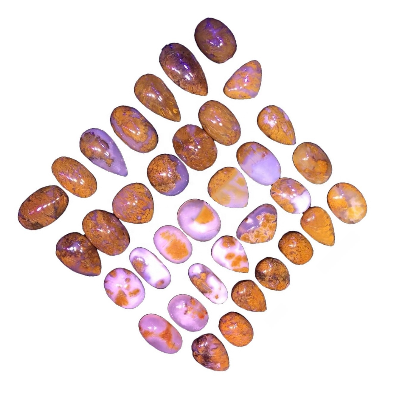 Faʻalenatura samasama moss Amite Coabochon Gemstone mo le faia o le tala a le gem o le gemstone 31