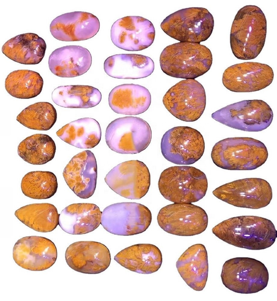 Faʻalenatura samasama moss Amite Coabochon Gemstone mo le faia o le tala a le gem o le gemstone 37