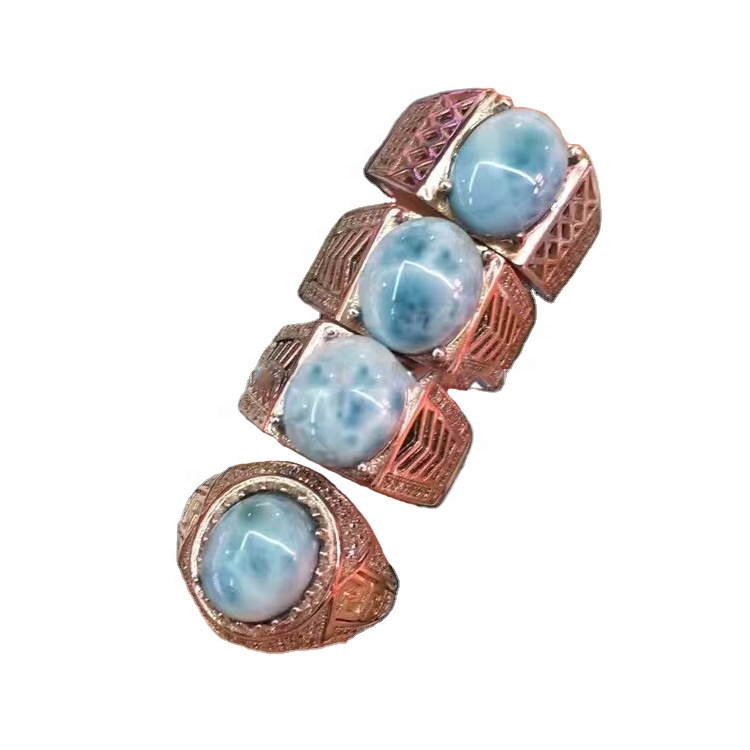 라리마 다이아몬드가 박힌 패션 여성용 실버 반지 판매 32