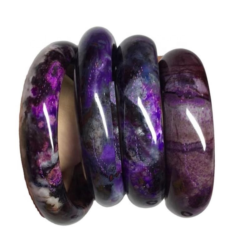 Sugilito piedras preciosas brazalete joyería 60mm púrpura sugilite jadeita pulsera-jade bangle dama pulsera 32