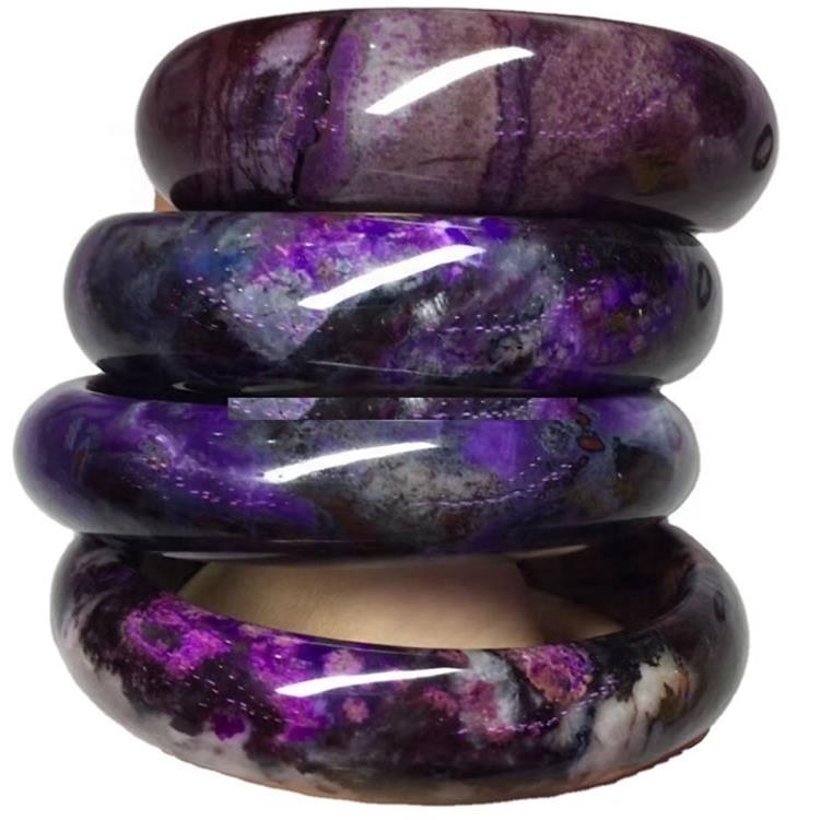 Sugilito piedras preciosas brazalete joyería 60mm púrpura sugilite jadeita pulsera-jade bangle dama pulsera 30
