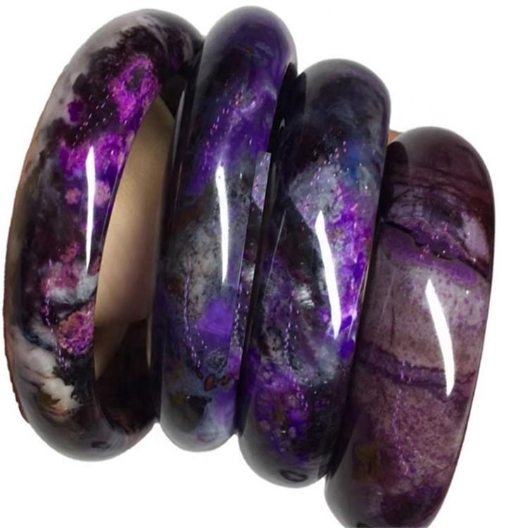 Sugilito piedras preciosas brazalete joyería 60mm púrpura sugilite jadeita pulsera-jade bangle dama pulsera 34