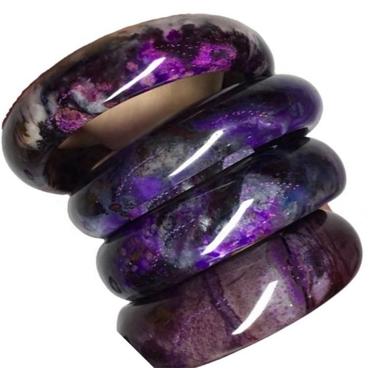Sugilito piedras preciosas brazalete joyería 60mm púrpura sugilite jadeita pulsera-jade bangle dama pulsera 36