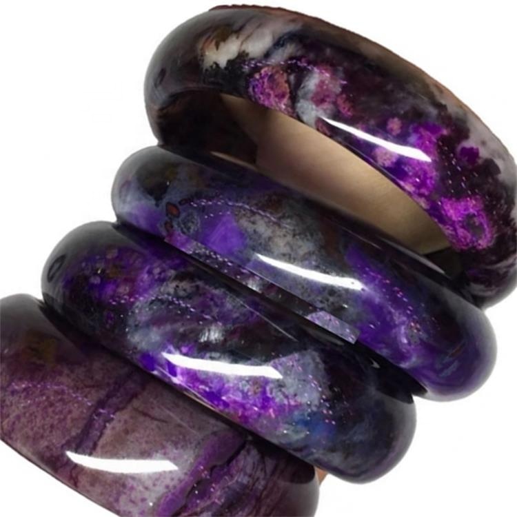 Sugilito piedras preciosas brazalete joyería 60mm púrpura sugilite jadeita pulsera-jade bangle dama pulsera 38