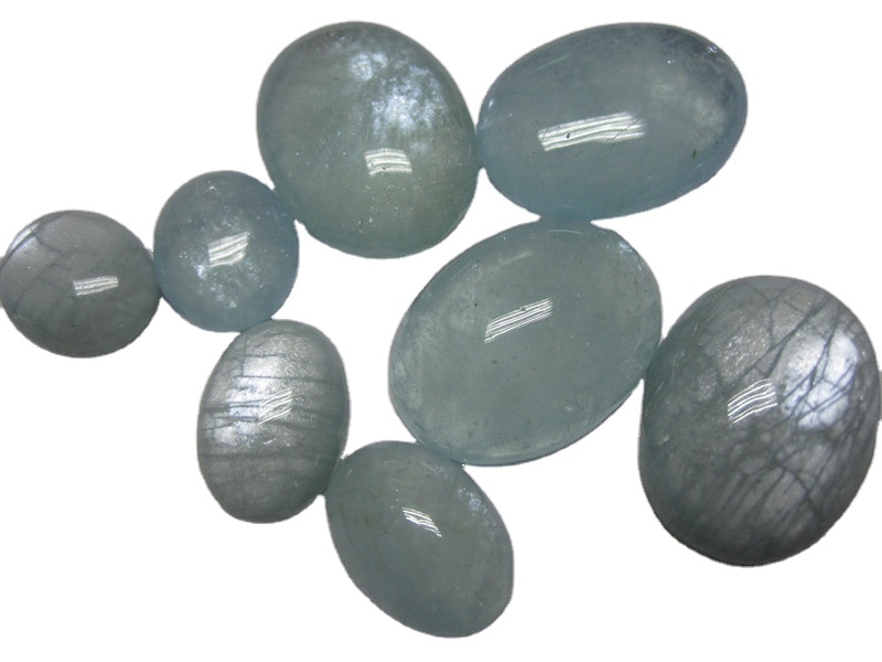 Aquamarine Cabochon រលុងរាងពងក្រពើរាងពងក្រពើរាងពងក្រពើរាងពងក្រពើរាងពងក្រពើ KquaMarine CaboDochon 29