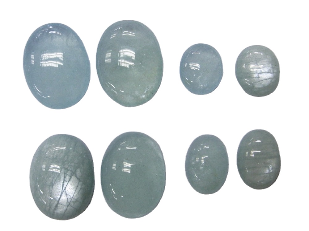 Aquamarine Cabochon រលុងរាងពងក្រពើរាងពងក្រពើរាងពងក្រពើរាងពងក្រពើរាងពងក្រពើ KquaMarine CaboDochon 31
