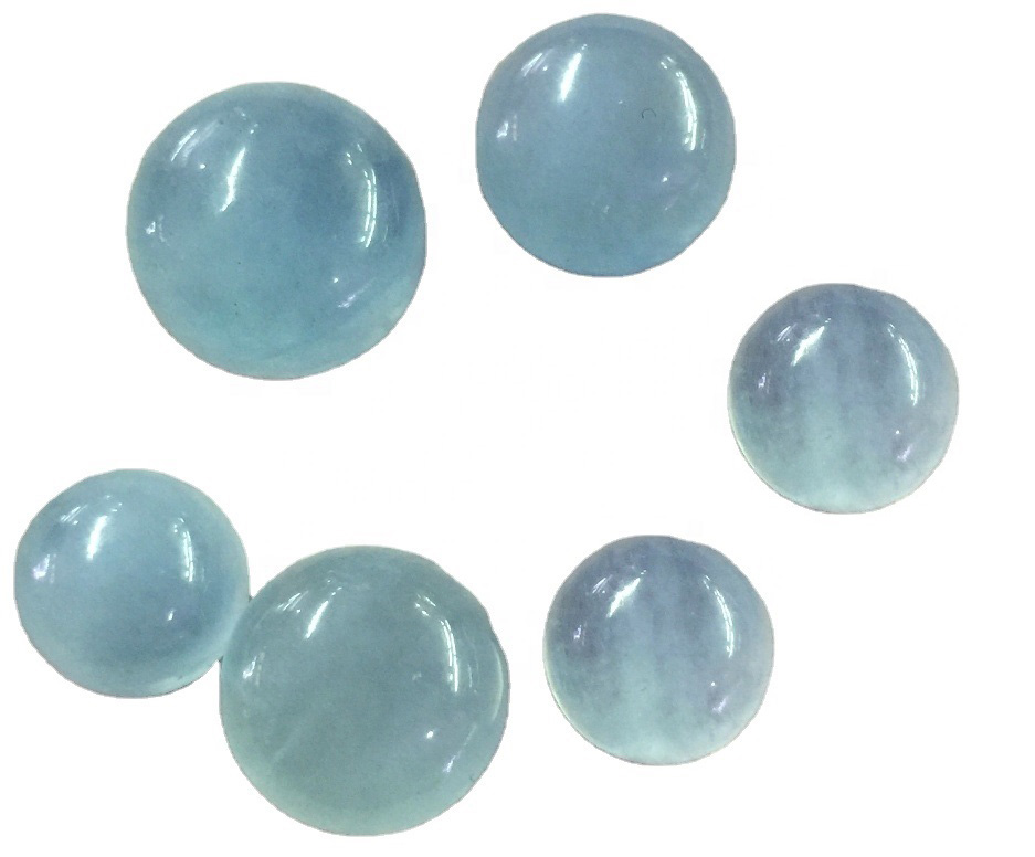 Aquamarine Cabochon រលុងរាងពងក្រពើរាងពងក្រពើរាងពងក្រពើរាងពងក្រពើរាងពងក្រពើ KquaMarine CaboDochon 27