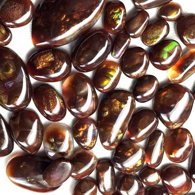 U focu naturale fantasia di cabochon di cabochon fantasia di a misura di a qualità di a qualità superiore per i ghjuvelli 35