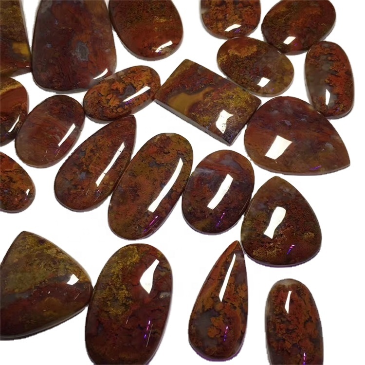 Moss agate cabochn moss agate great gemstone kūlohelohe gemstone cabochn Oval Agate Stone Coot 39