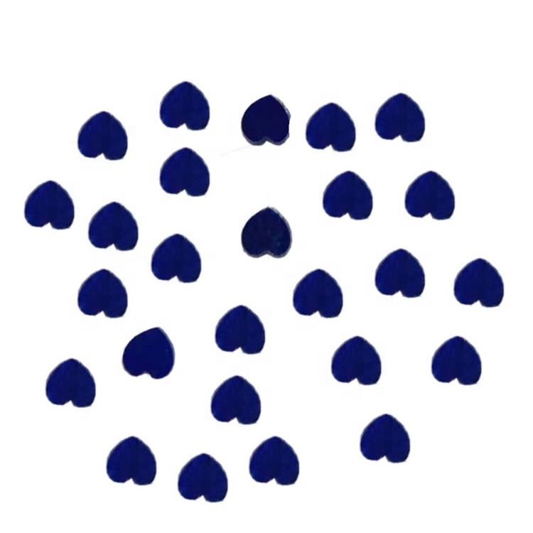 Lapis心形状Lazuli Lapis光滑心脏形状雕刻宽松宝石Lazuli Lapis Cabochon Gemstone 36