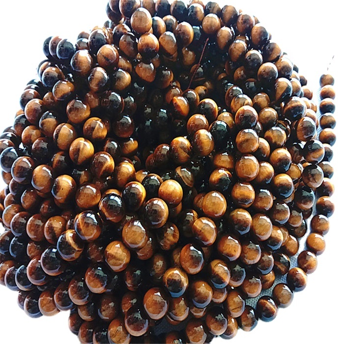 Табиғи қоңыр жолбарыс көздері 3a дөңгелек пішінді моншақтар және тегіс гемстон ішектері 9