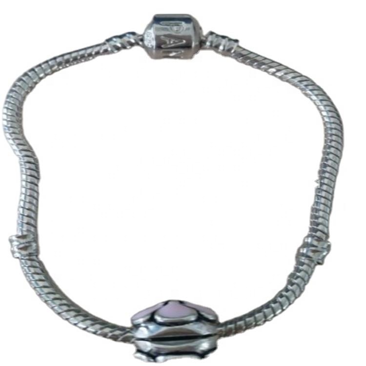 الاسترليني 925 الفضة - سوار سلسلة مطلي الروديوم 10