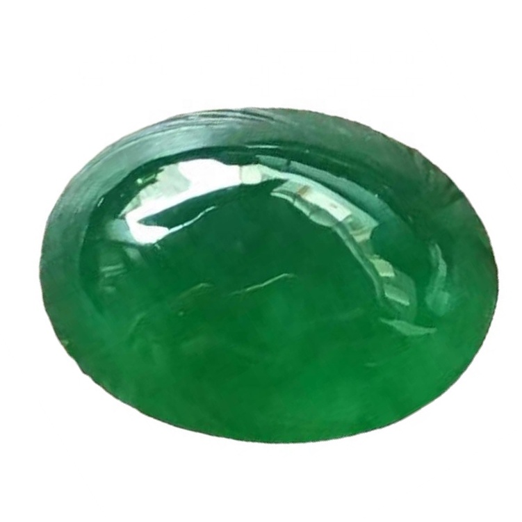 Maragda Oval Cabochon Superfície Polida suau ovalada Rica verda de maragd Cabochon 32