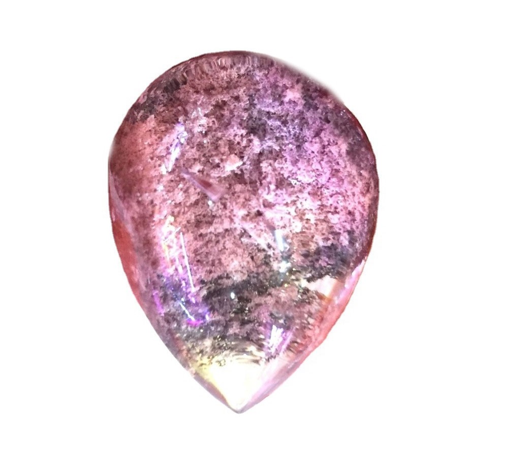 Natural Vključen Vrt Brown Phantom Quartz obesek / Pyramid scenic quartz obesek 35