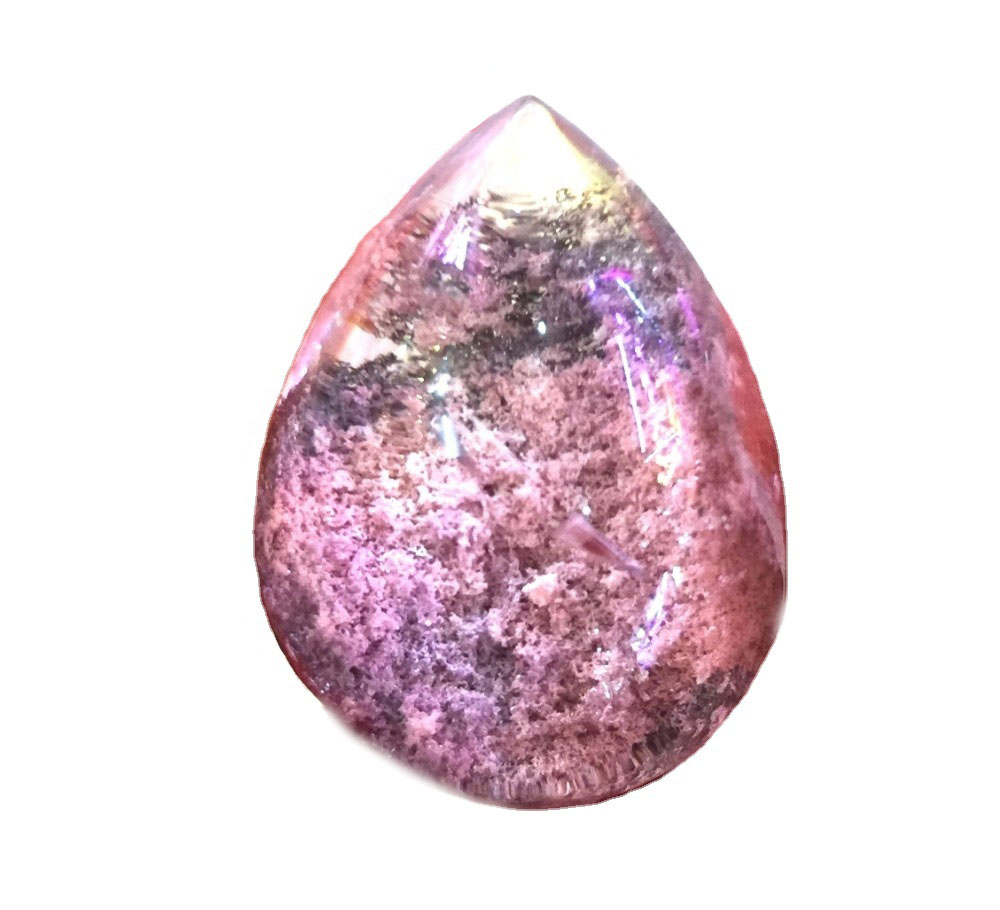 Natural Vključen Vrt Brown Phantom Quartz obesek / Pyramid scenic quartz obesek 39