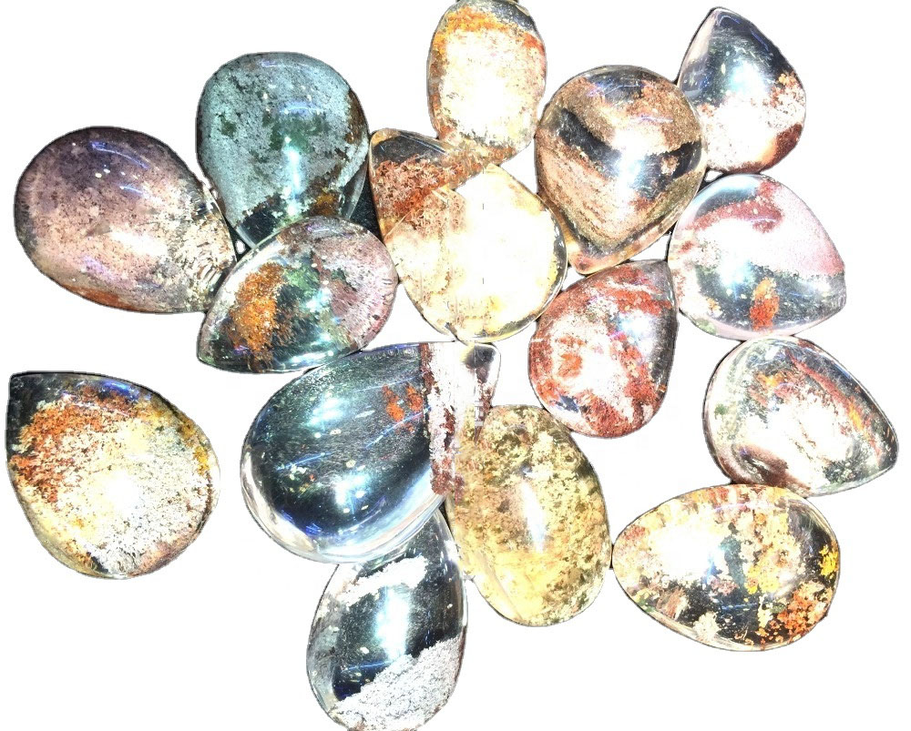 ສວນ quartz cabochons lodolite cabochons loose genard Quartz lodolite ສວນ quortolite 31