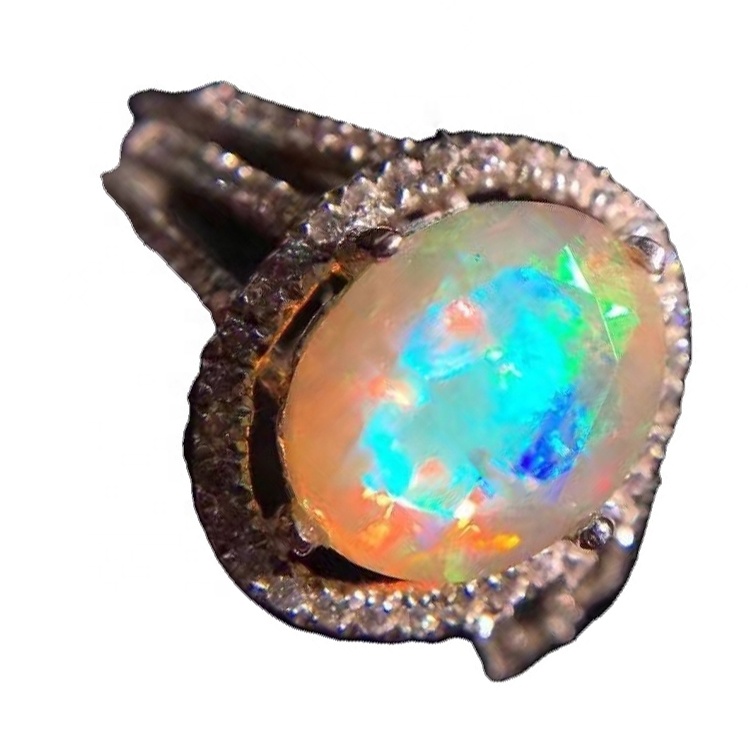 ਅਸਲ ਅੰਡਾਕਾਰ ਓਪਲ ਸਟੋਨ ਰਿੰਗ 38