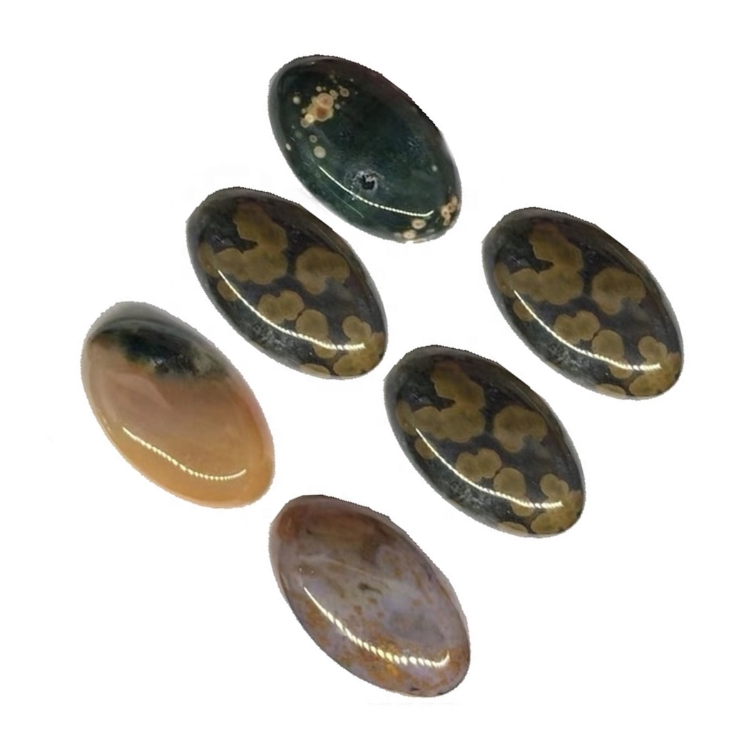 Chất lượng tốt nhất Oval Ocean Jasper Cabochon Làm cho kích thước và hình dạng tiêu chuẩn bán buôn 34