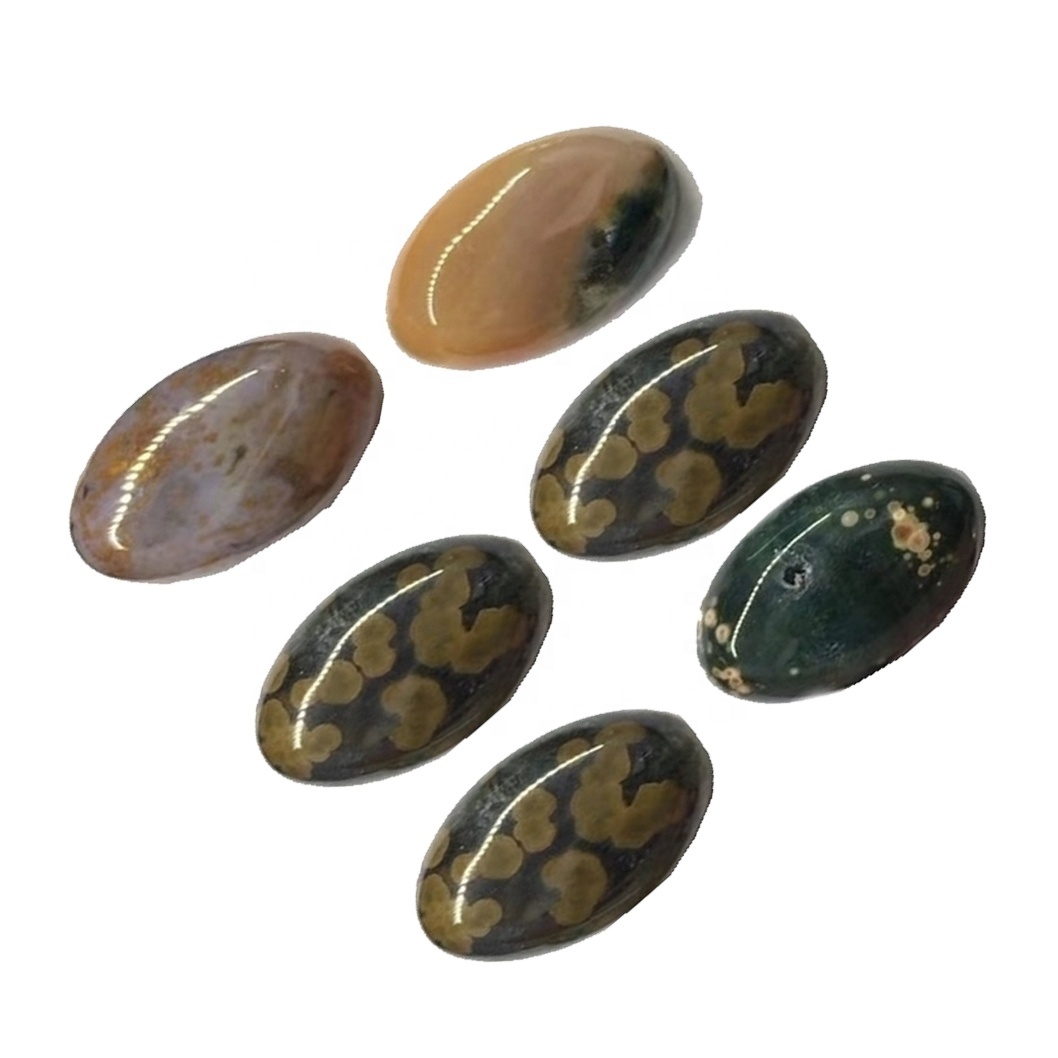 Chất lượng tốt nhất Oval Ocean Jasper Cabochon Làm cho kích thước và hình dạng tiêu chuẩn bán buôn 32