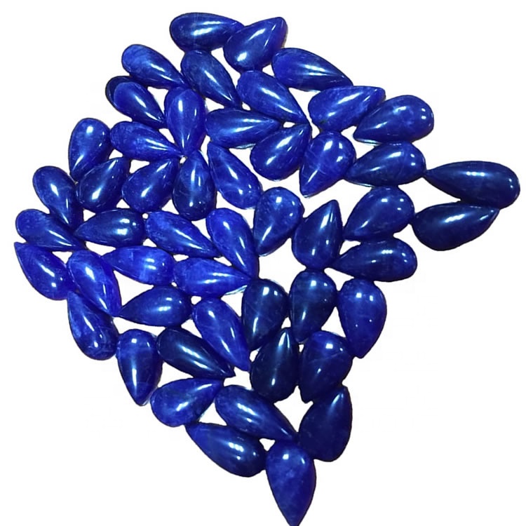 Top Garde Garde Pear Mamorona Sodalite Cabochon Loose Gemstone ho an'ny firavaka 35