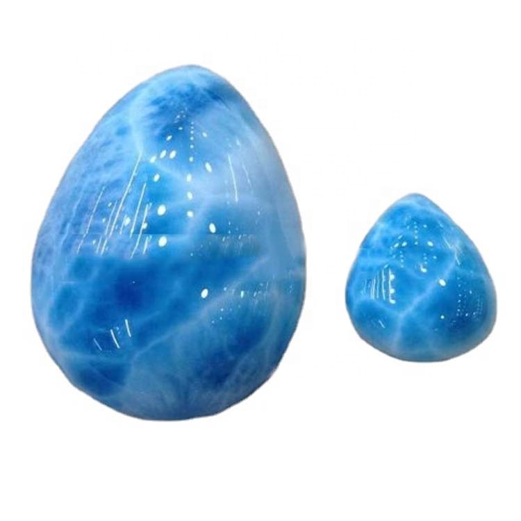 Ritka Ocean Wave Larimar Cabochon Ring szobát Dominikai Larimar ragyogó kék Larimar Gemstone 30