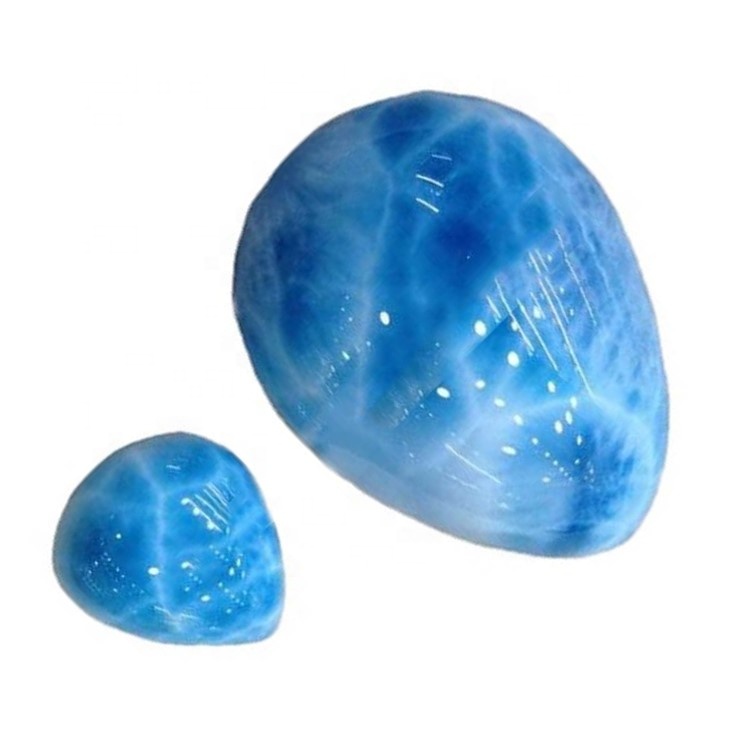 Ritka Ocean Wave Larimar Cabochon Ring szobát Dominikai Larimar ragyogó kék Larimar Gemstone 32