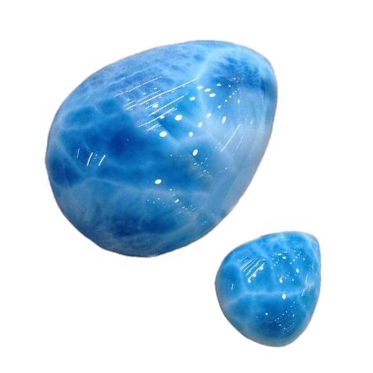 Ritka Ocean Wave Larimar Cabochon Ring szobát Dominikai Larimar ragyogó kék Larimar Gemstone 34