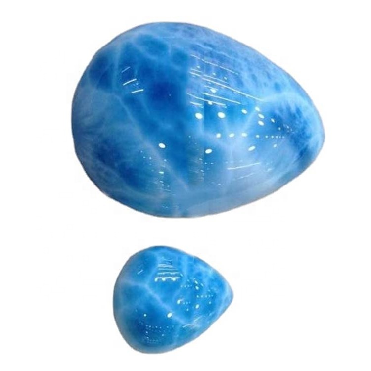 Ritka Ocean Wave Larimar Cabochon Ring szobát Dominikai Larimar ragyogó kék Larimar Gemstone 36