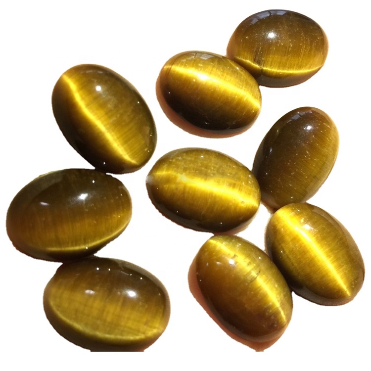 Natuerlike tiger 's Eye Oval Shape CabochOn Alle grutte beskikbere losse losse edelstien 34