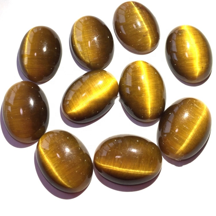 Natuerlike tiger 's Eye Oval Shape CabochOn Alle grutte beskikbere losse losse edelstien 38