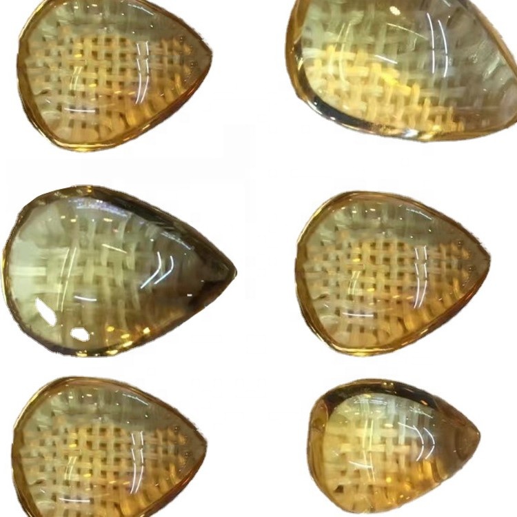 100% tự nhiên Citrine Pear Shape Cabochon Làm cho bán buôn hiệu chuẩn Pear Cut Citirne lỏng đá quý 34
