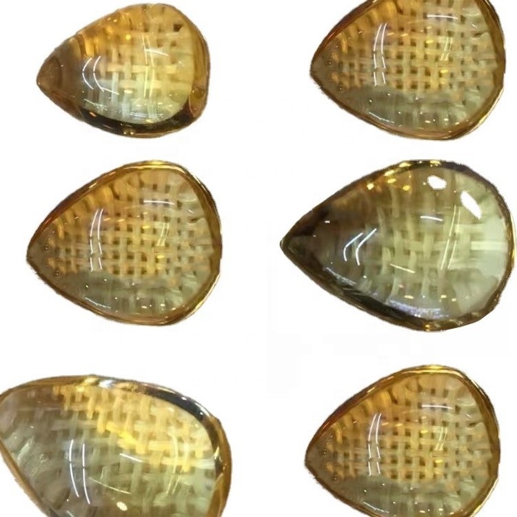 100% tự nhiên Citrine Pear Shape Cabochon Làm cho bán buôn hiệu chuẩn Pear Cut Citirne lỏng đá quý 38